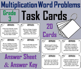 3rd Grade Multiplication Word Problems Task Cards Activity