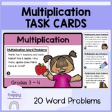 Multiplication Word Problems Task Cards 3rd 4th Grade Centres