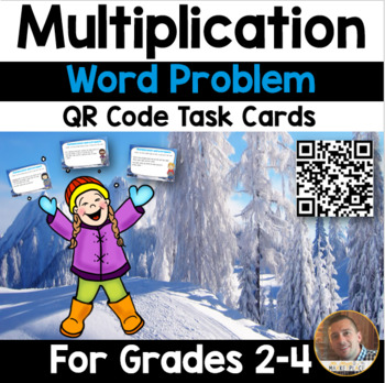 Preview of Multiplication Word Problems for 2nd-4th Grades: QR Code for Self-Check