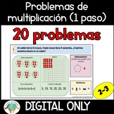 Multiplication Word Problems in Spanish - Problemas de mul