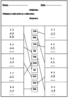 Multiplication Worksheet by 123 Math | Teachers Pay Teachers