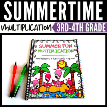 multiplication worksheet summer fun bundle by raven r cruz tpt