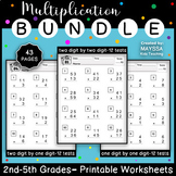 Multiplication Worksheets Bundle: Single Digit And Double 