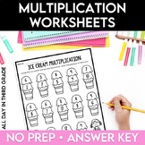 Differentiated Multiplication Practice Grade 3 - NO PREP I