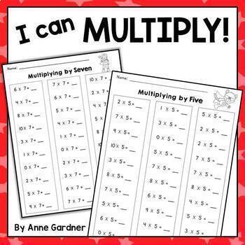 Preview of Multiplication Worksheets & Timed Tests: Multiplication Fact Fluency Assessment