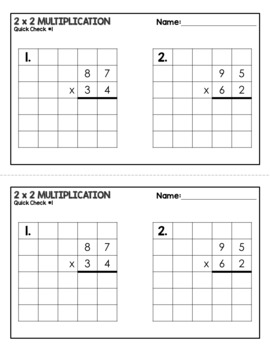 2x2 Digit Multiplication Worksheets: Packet 1 by The Book is Always Better