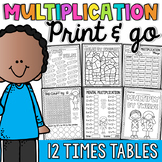 Multiplication Worksheets and Activities - 12 Times Tables
