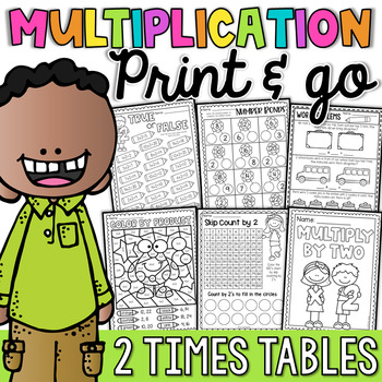 Preview of Multiplication Worksheets and Activities - 2 Times Tables