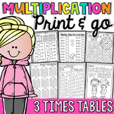Multiplication Worksheets and Activities - 3 Times Tables