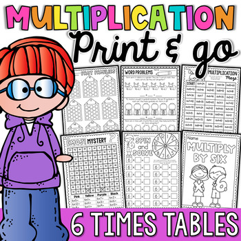 Preview of Multiplication Worksheets and Activities - 6 Times Tables