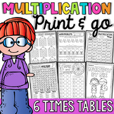 Multiplication Worksheets and Activities - 6 Times Tables