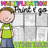 Multiplication Worksheets and Activities - 9 Times Tables