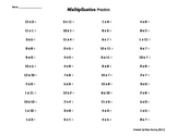 Multiplication Worksheets - self-generating