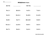 Multiplication Worksheets - self-generating (20 questions 
