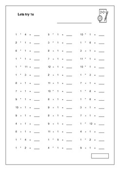 Preview of Multiplication and Division 1-12 Bulk Fluency Sheets (45 per sheet, 1150 sheets)
