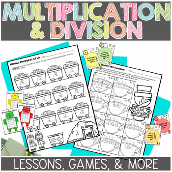 Preview of Multiplication and Division Activities | Worksheets | Lessons | Guided Math Unit