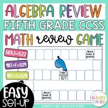 Preview of Multiplication and Division Algebra Math Game for Middle Grades