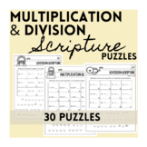Multiplication and Division Bible Scripture Puzzles