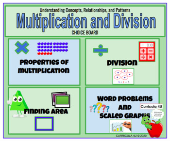 Preview of Multiplication and Division Choice Board|Digital Resource for Distance Learning|