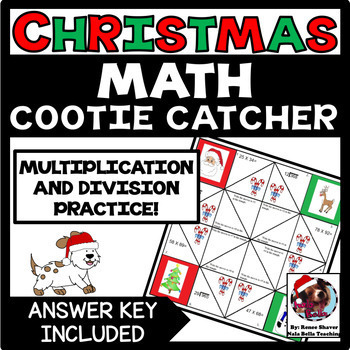 Preview of Multiplication and Division Christmas Cootie Catcher