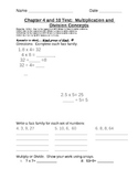 Multiplication and Division Concepts Assessment