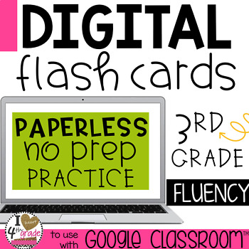 Preview of Multiplication and Division Digital Flash Cards to use with Google Classroom