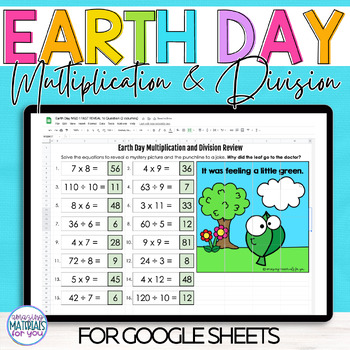 Preview of Multiplication and Division | Earth Day Picture Reveal 1