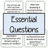Multiplication and Division Essential Questions (CCSS)