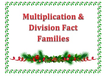 Preview of Multiplication and Division Fact Families