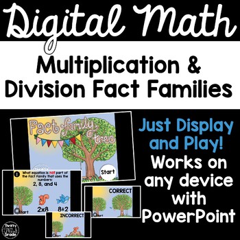 Preview of Multiplication and Division Fact Families 3.OA.6 - Digital Math Game