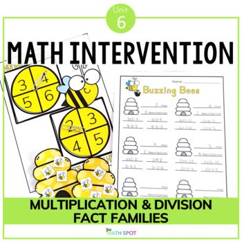 Preview of Multiplication and Division Fact Families | 3rd Grade Math Intervention Unit