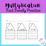 Multiplication and Division Fact Family Houses Worksheet