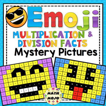 Preview of Multiplication and Division Facts Emoji Mystery Pictures - FREEBIE
