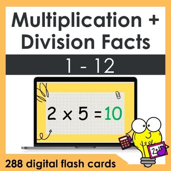 Preview of Multiplication and Division Facts Fluency Google Slide Presentations 1-12