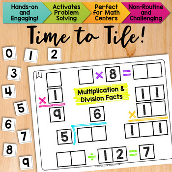 Preview of Multiplication and Division Facts Math Centers Math Tiles