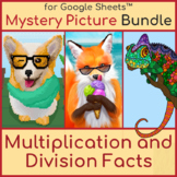 Preview of Multiplication and Division Facts Mystery Picture Pixel Art Bundle