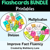 Multiplication and Division Flash Cards BUNDLE Practice Fa