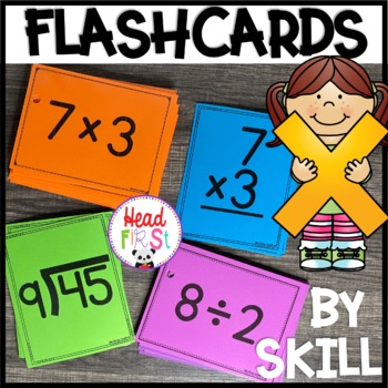 Preview of Multiplication and Division Flashcards Organized for Fact Fluency