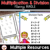 Multiplication and Division Fluency Bundle | Super Kids Theme