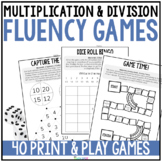 Multiplication and Division No Prep Math Games | Fact Fluency