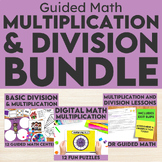 Multiplication and Division Lessons and Centers Bundle for