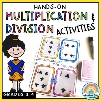 Preview of Multiplication and Division Hands on Math activities and games Grade 3 - 4