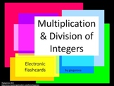 Multiplication and Division Integer Electronic Flashcards