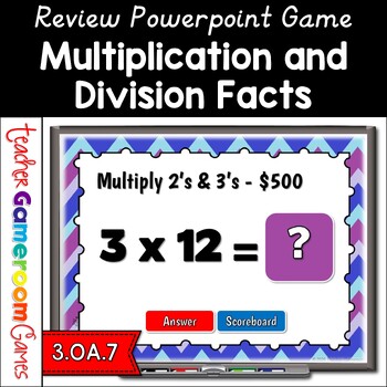 Preview of Multiplication and Division Review Game