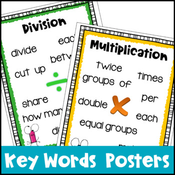 Multiplication and Division Keywords and Posters Freebie ...