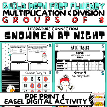 Preview of Multiplication and Division Lessons and Activities | Groups of 8