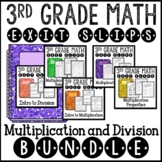 Multiplication and Division Math Exit Slips 3rd Grade Comm