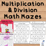 Multiplication and Division Math Facts: Math Mazes: Facts 