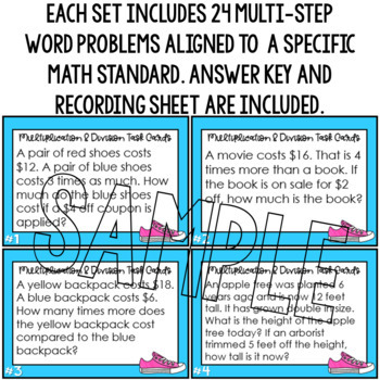 Multiplication and Division Math Multi-Step Word Problems ...