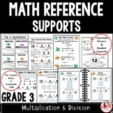 Multiplication and Division Math Reference Supports: Grade 3